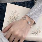 Sterling Silver Four Leaf Clover Chain Bracelet