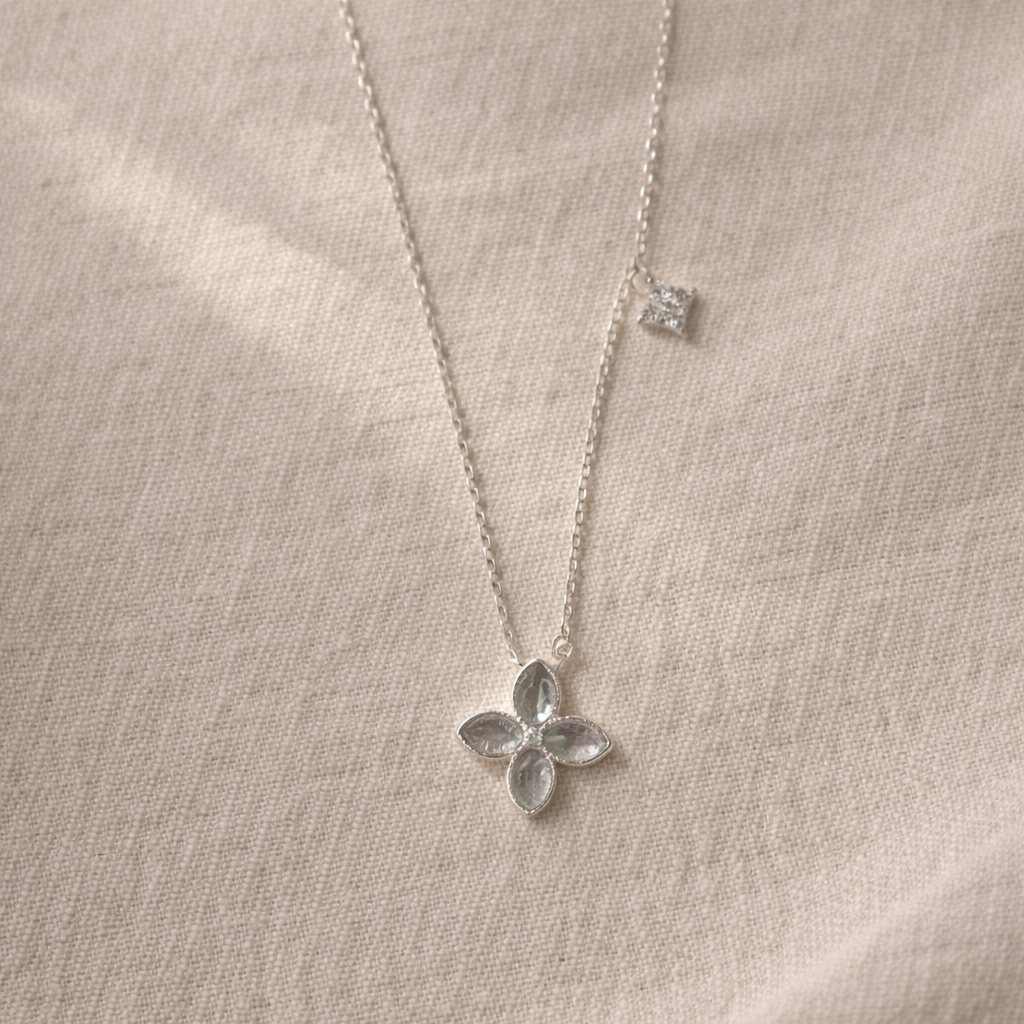 Sterling Silver Four Leaf Clover Necklace
