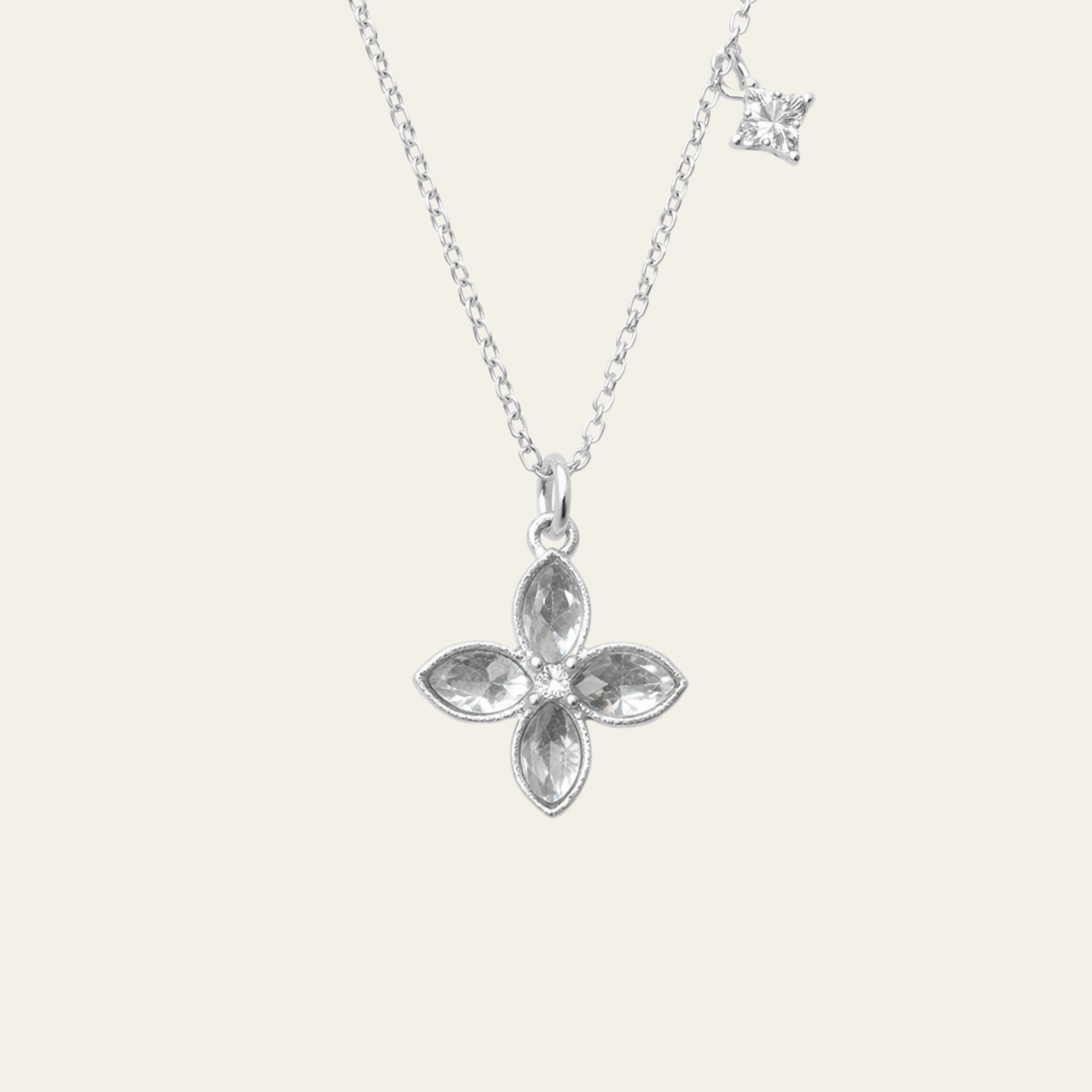 Sterling Silver Four Leaf Clover Necklace