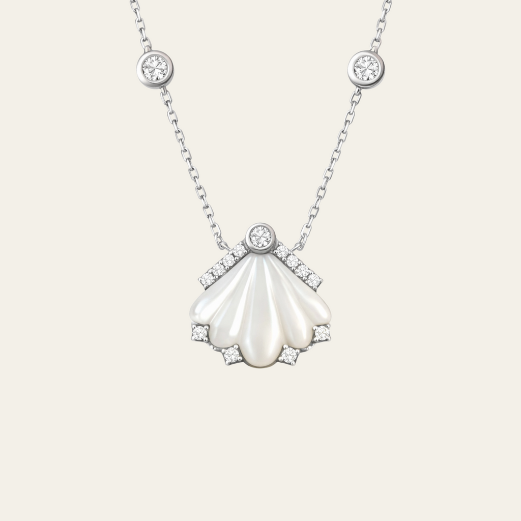 Sterling Silver Shell Pendant Necklace