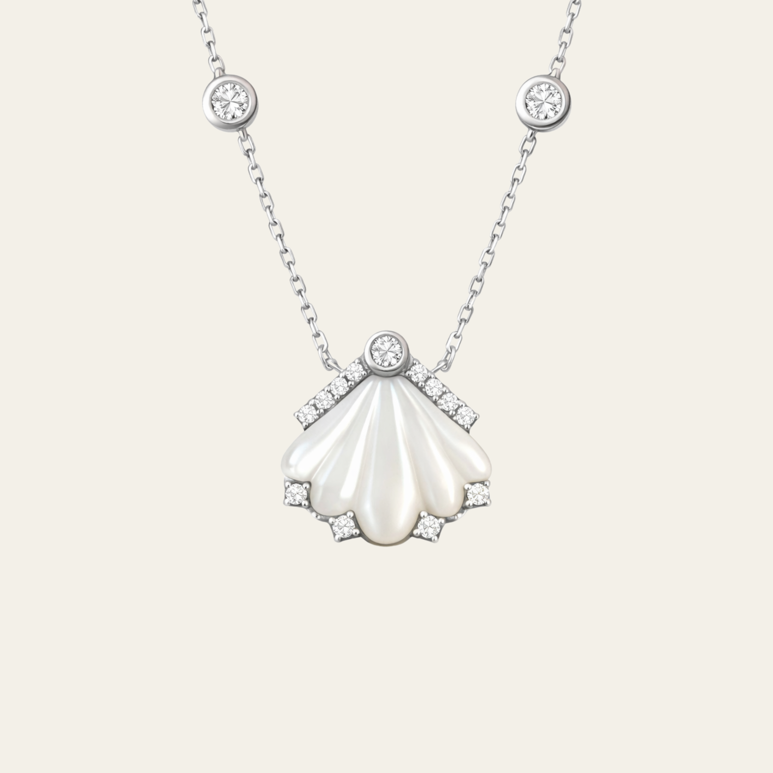 Sterling Silver Shell Pendant Necklace