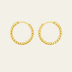 Sterling Silver Twisted Hoop Earrings