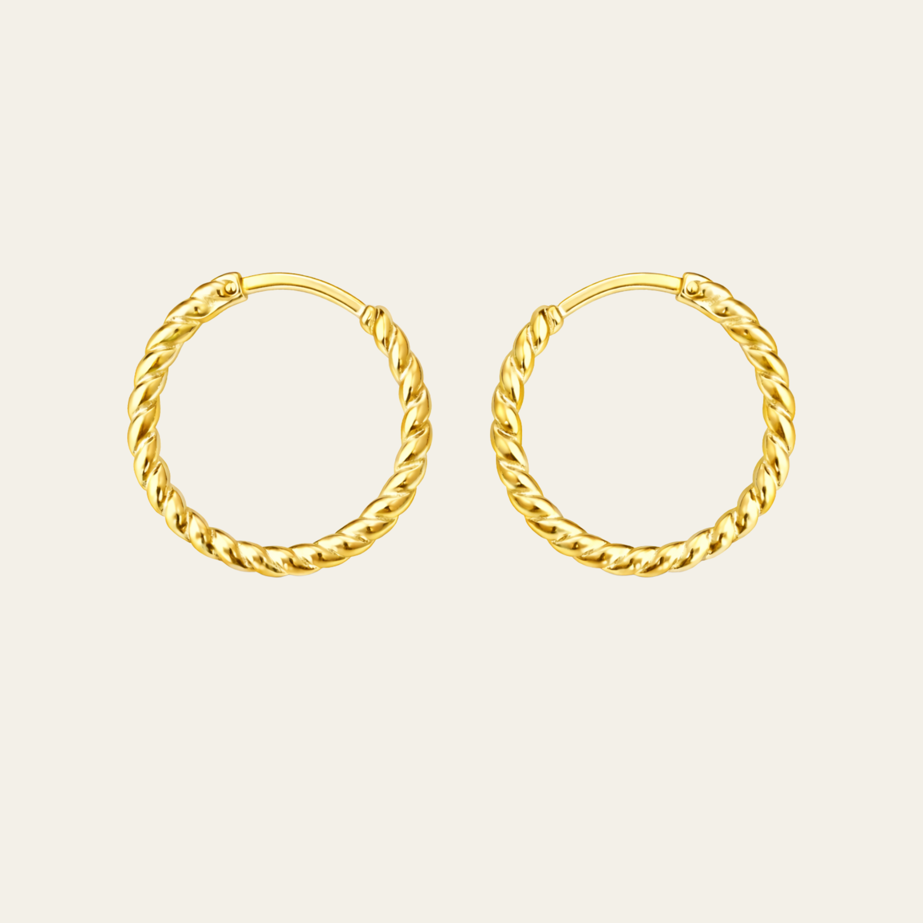 Sterling Silver Twisted Hoop Earrings