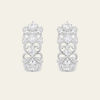 Sterling Silver Vintage Geometric Hoop Earrings