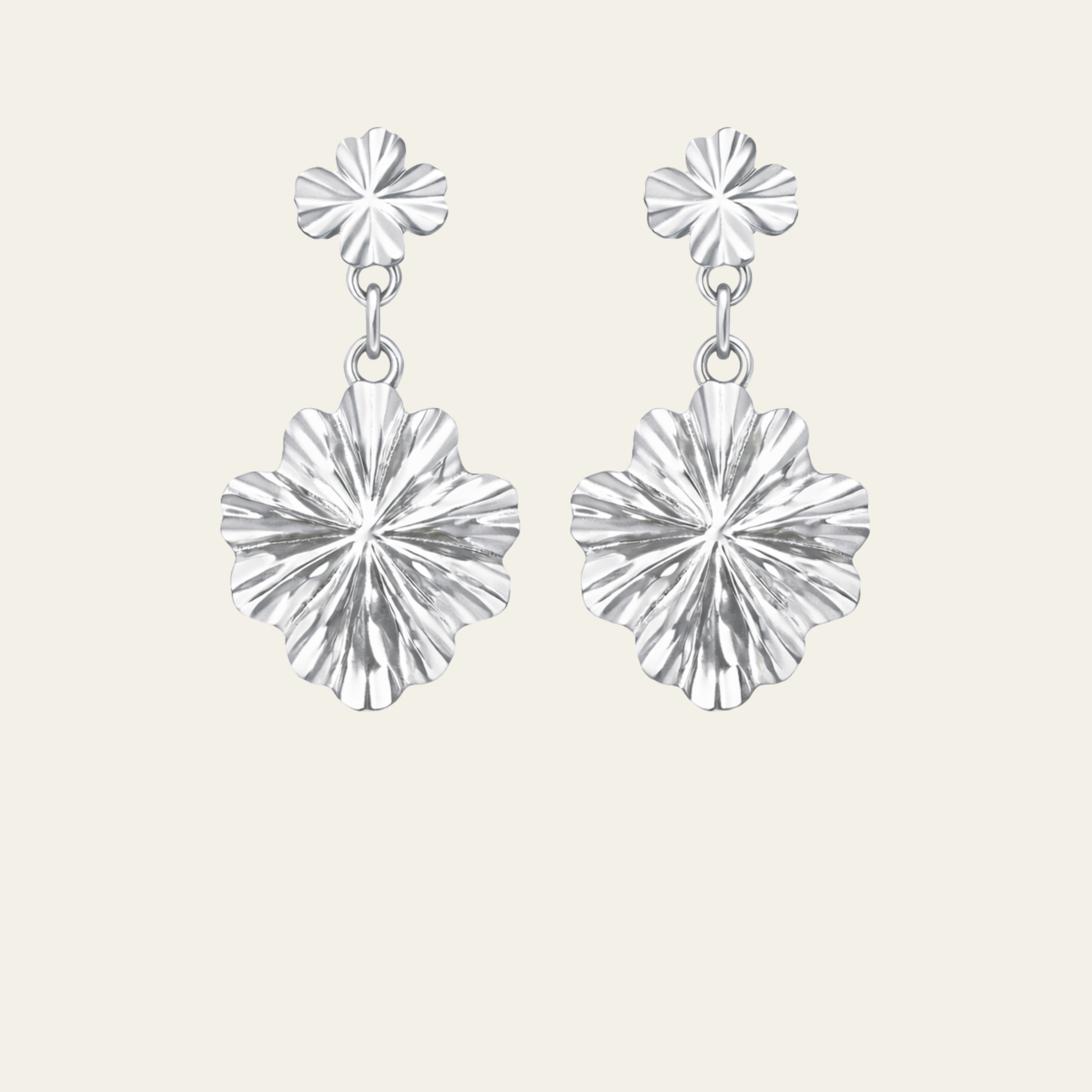 Sterling Silver Irregular Textured Drop Earrings