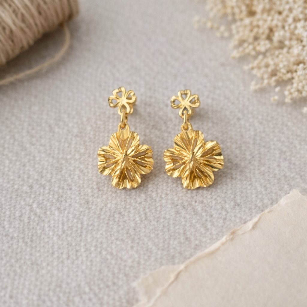 Sterling Silver Irregular Textured Drop Earrings