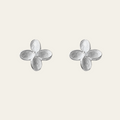 Sterling Silver Four Leaf Clover Stud Earrings