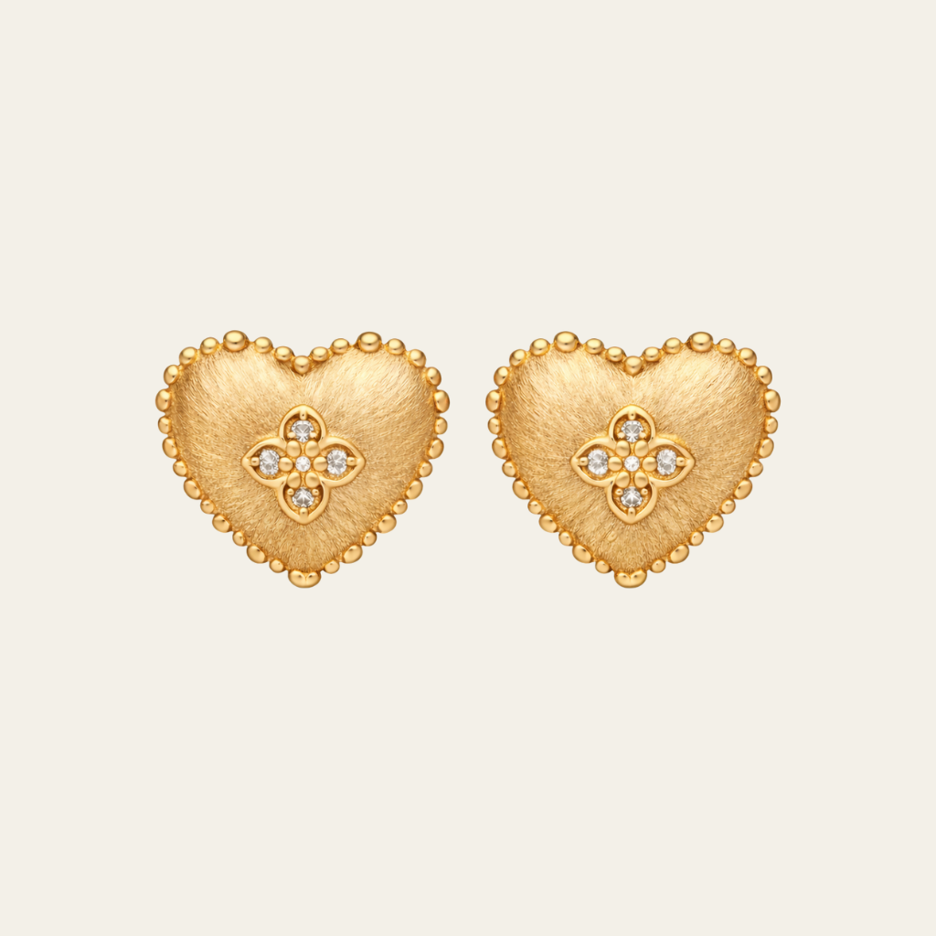 Sterling Silver Heart Stud Earrings