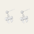 Sterling Silver Butterfly Bow Stud Earrings