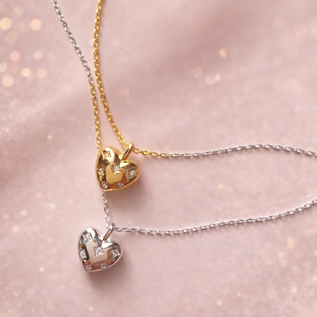 Heart Necklace Electroplated