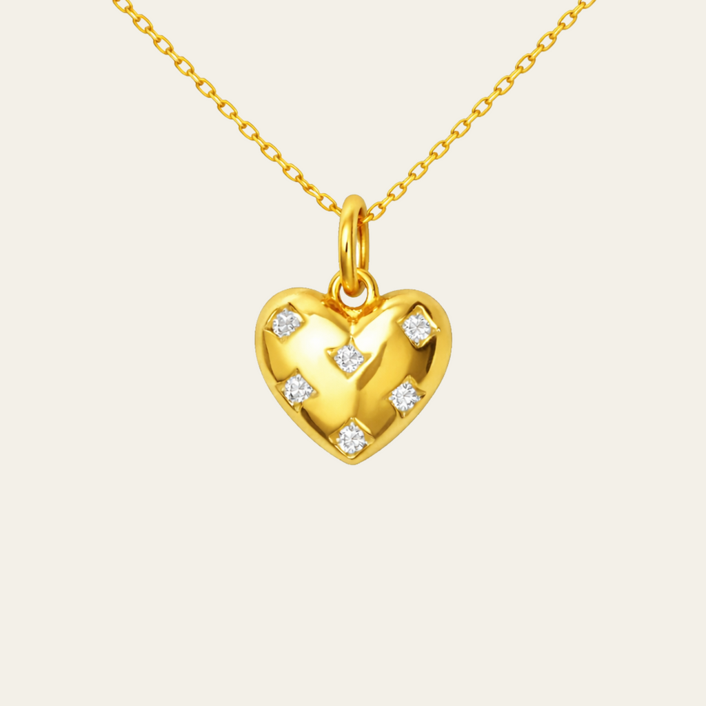 Heart Necklace Electroplated