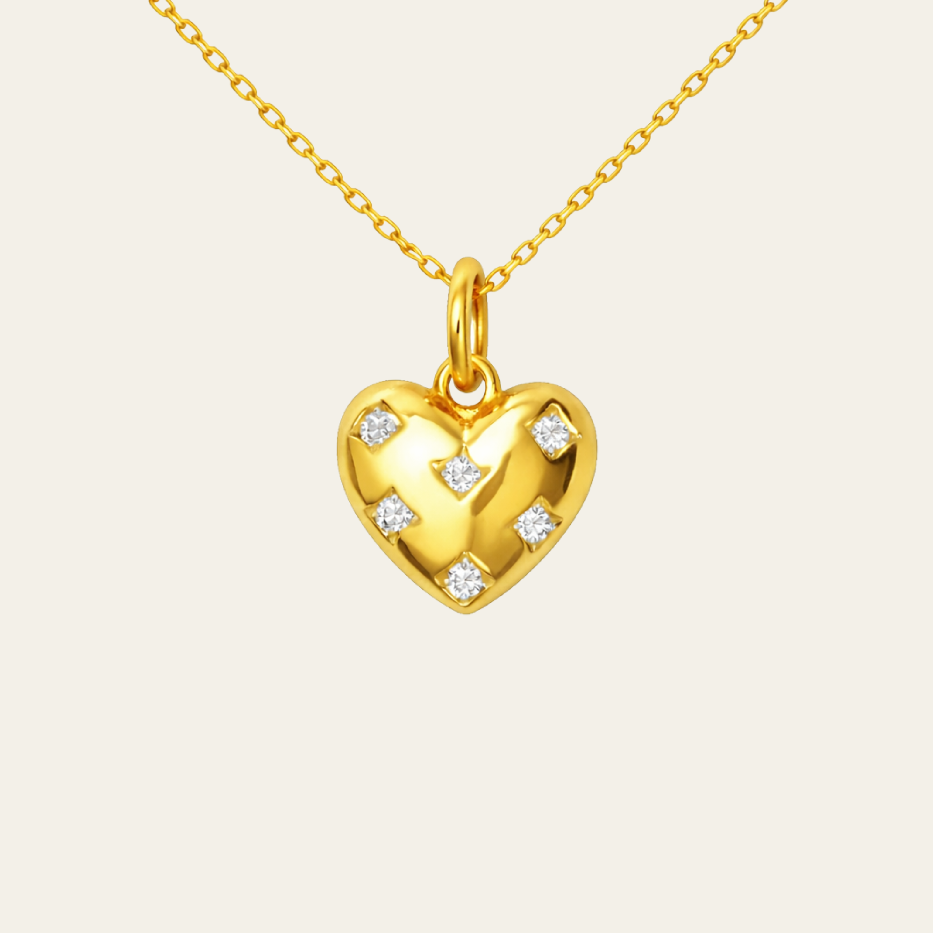 Heart Necklace Electroplated