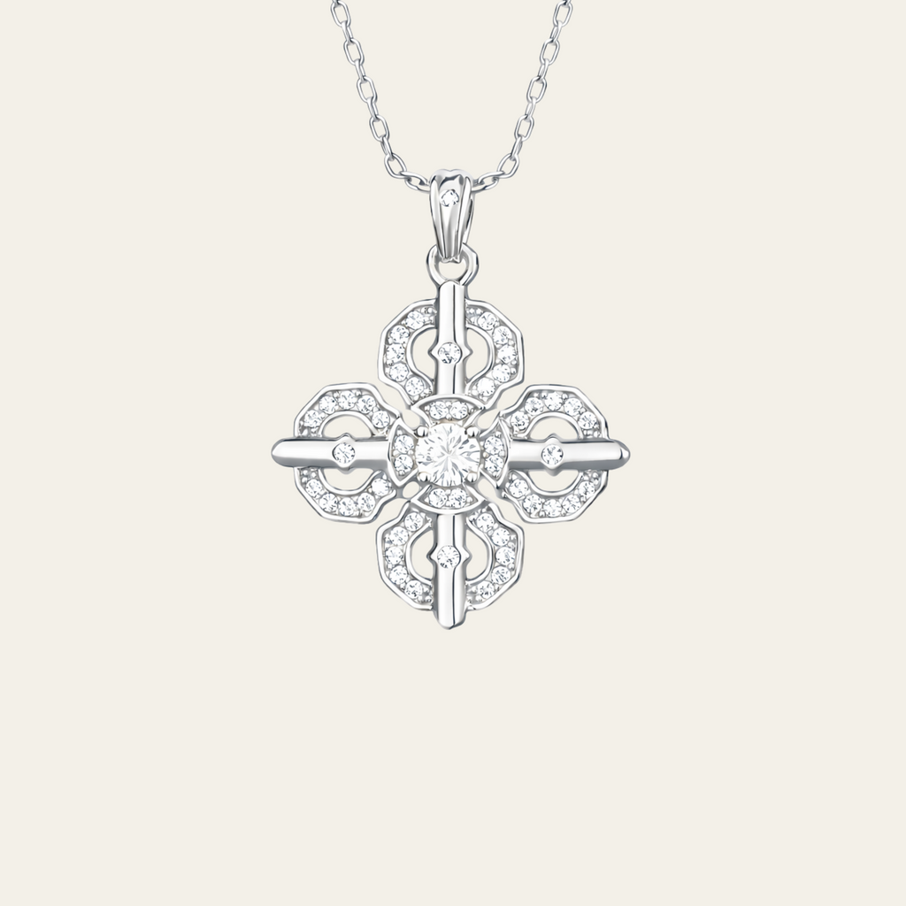 Sterling Silver Four Leaf Clover Necklace