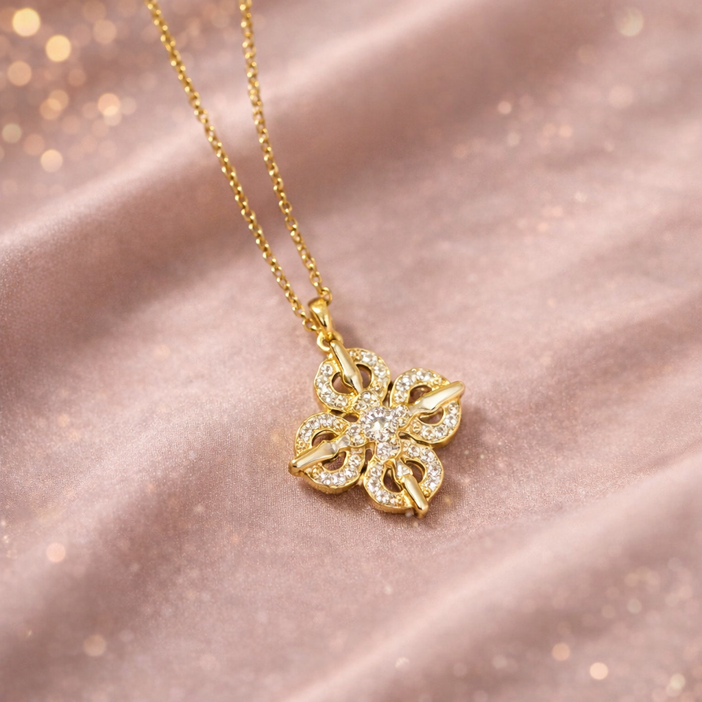 Sterling Silver Four Leaf Clover Necklace