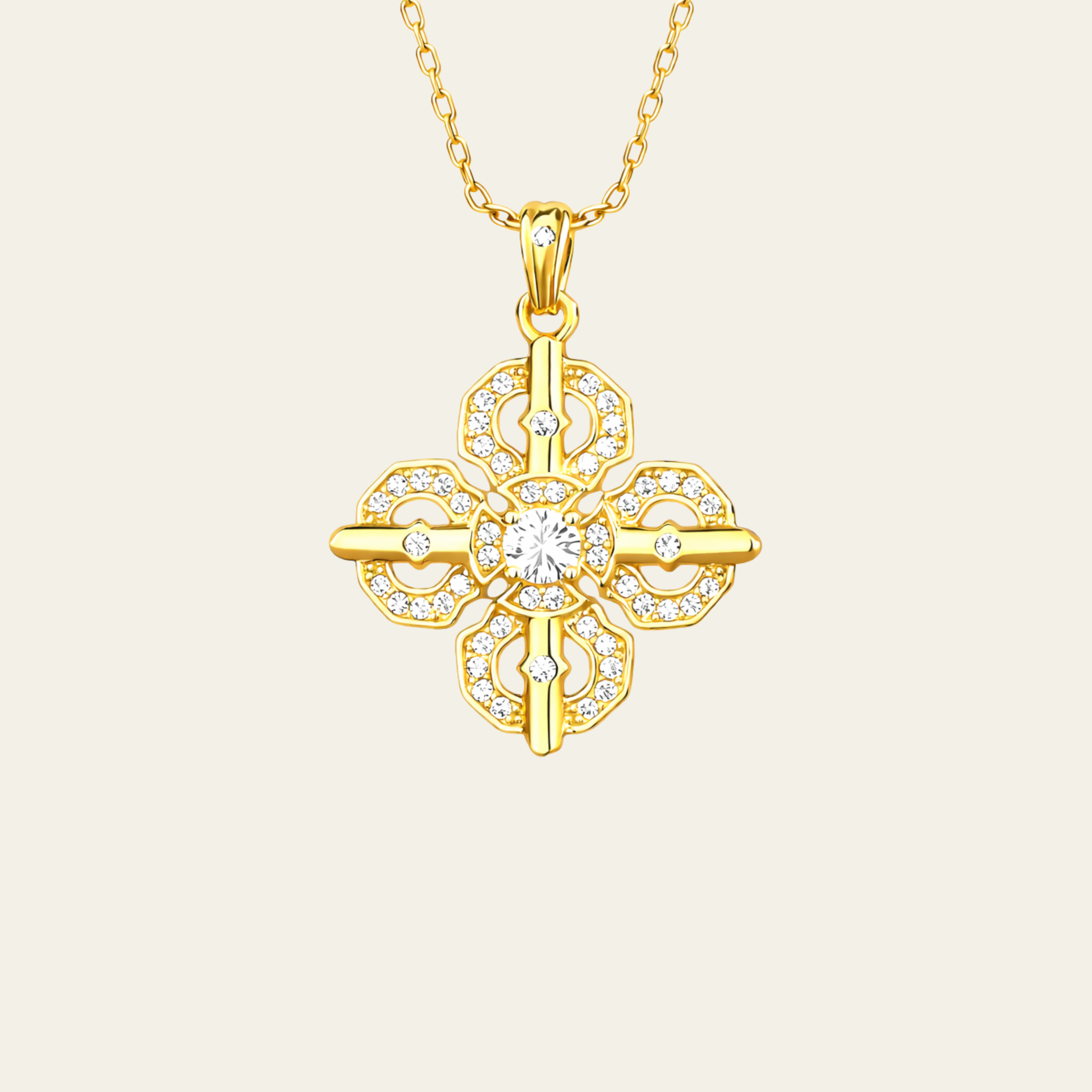 Sterling Silver Four Leaf Clover Necklace