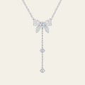 Sterling Silver Bow Pendant Chain Necklace