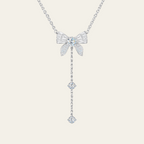 Sterling Silver Bow Pendant Chain Necklace