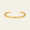 Twisted Gold Cuff Bracelet