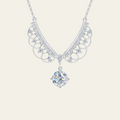 Sterling Silver Moissanite Vintage Drop Necklace