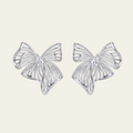 Bow Stud Earrings Copper Electroplated