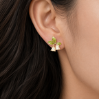 Lily of the Valley Stud Earrings Copper 18K Gold Plated