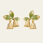 Lily of the Valley Stud Earrings Copper 18K Gold Plated