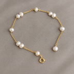 Freshwater Pearl Bracelet Copper 18K Gold Plated