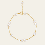 Freshwater Pearl Bracelet Copper 18K Gold Plated