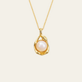 14K Gold Plated Freshwater Pearl Pendant Necklace