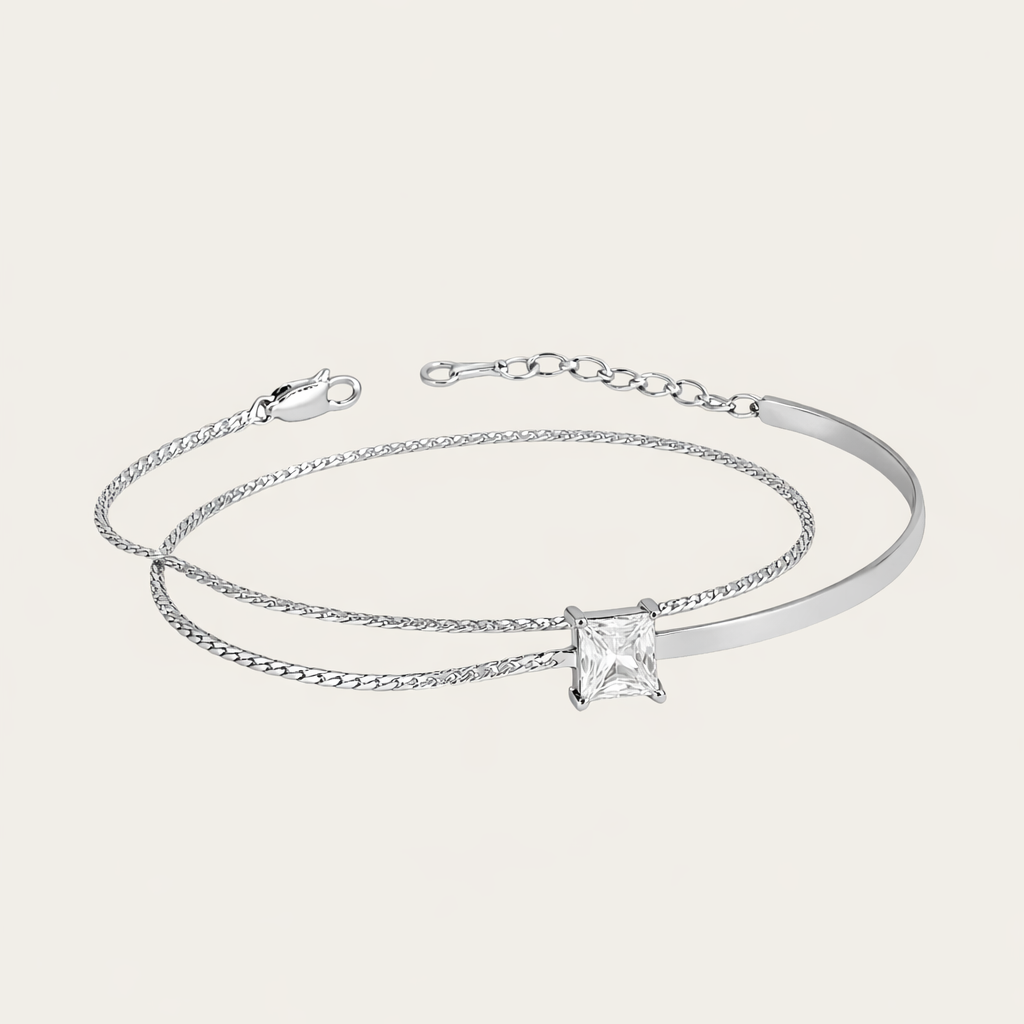 Sterling Silver Zircon Bracelet