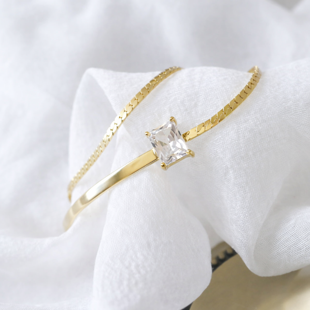 Sterling Silver Zircon Bracelet