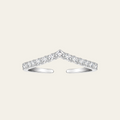 V Shape Zircon Open Ring