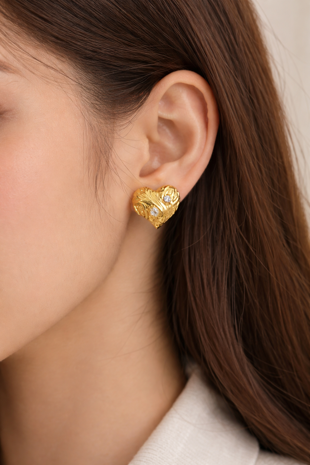 Heart Stud Earrings