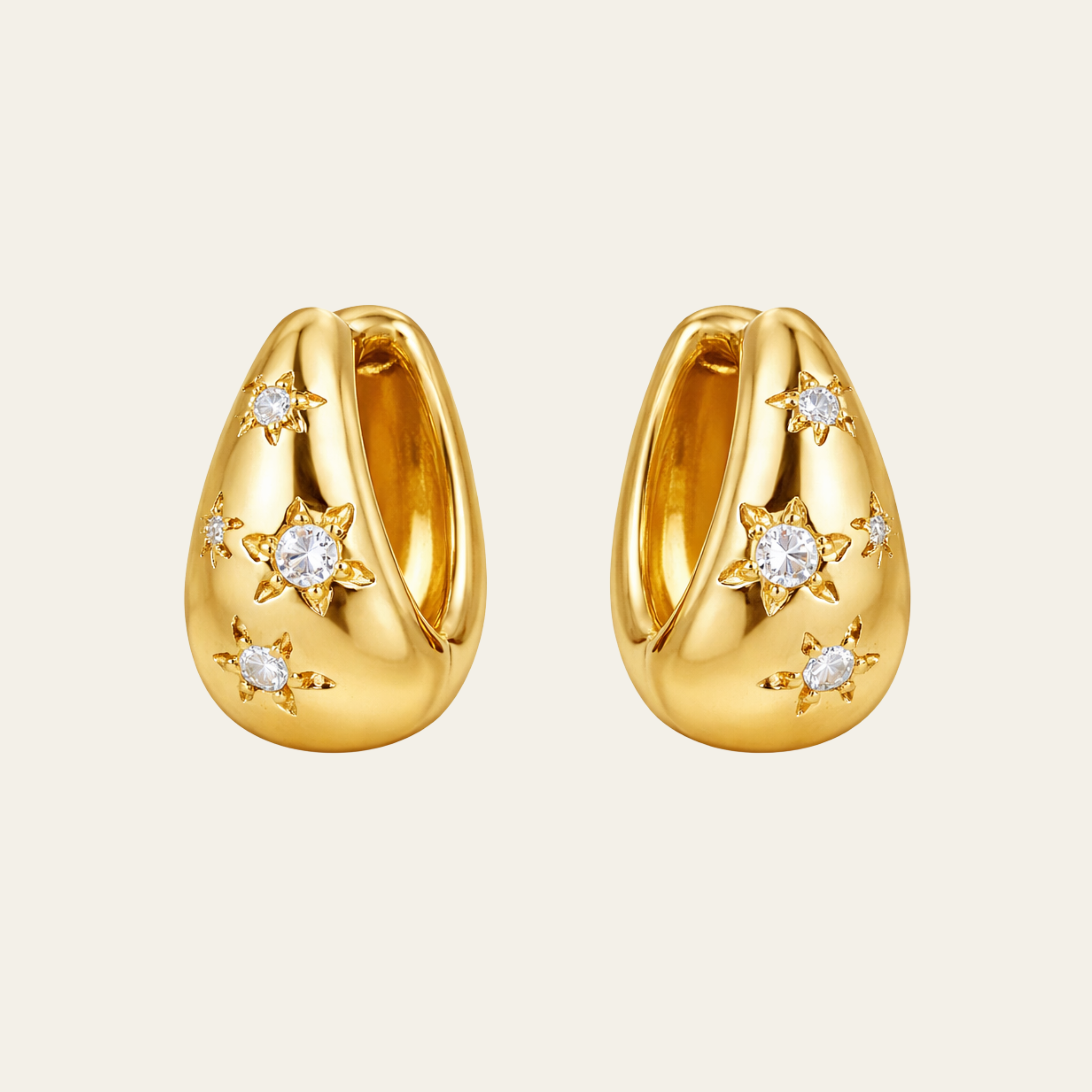 14K Gold Plated Hoop Earrings