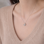 Sterling Silver Moon Necklace