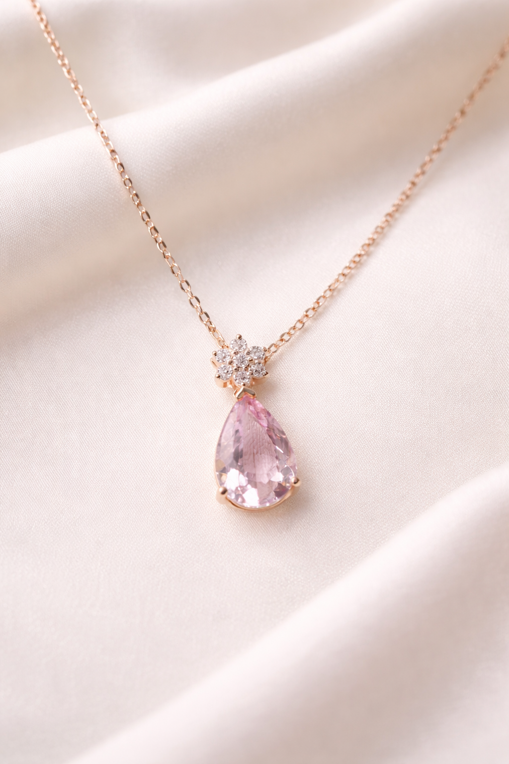 Sterling Silver Teardrop Geometric Necklace