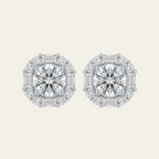 Sterling Silver Square Geometric Stud Earrings