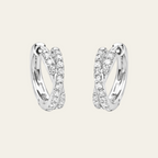 Sterling Silver 18K Gold Plated Zircon Huggie Hoop Earrings