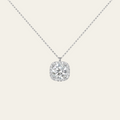 Sterling Silver Square Cubic Zirconia Necklace