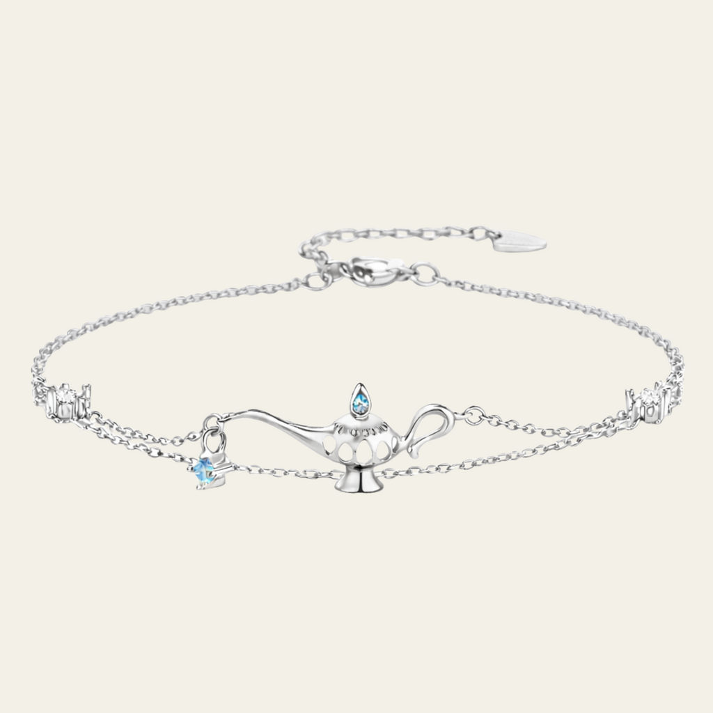 Sterling Silver Minimal Genie Lamp Bracelet