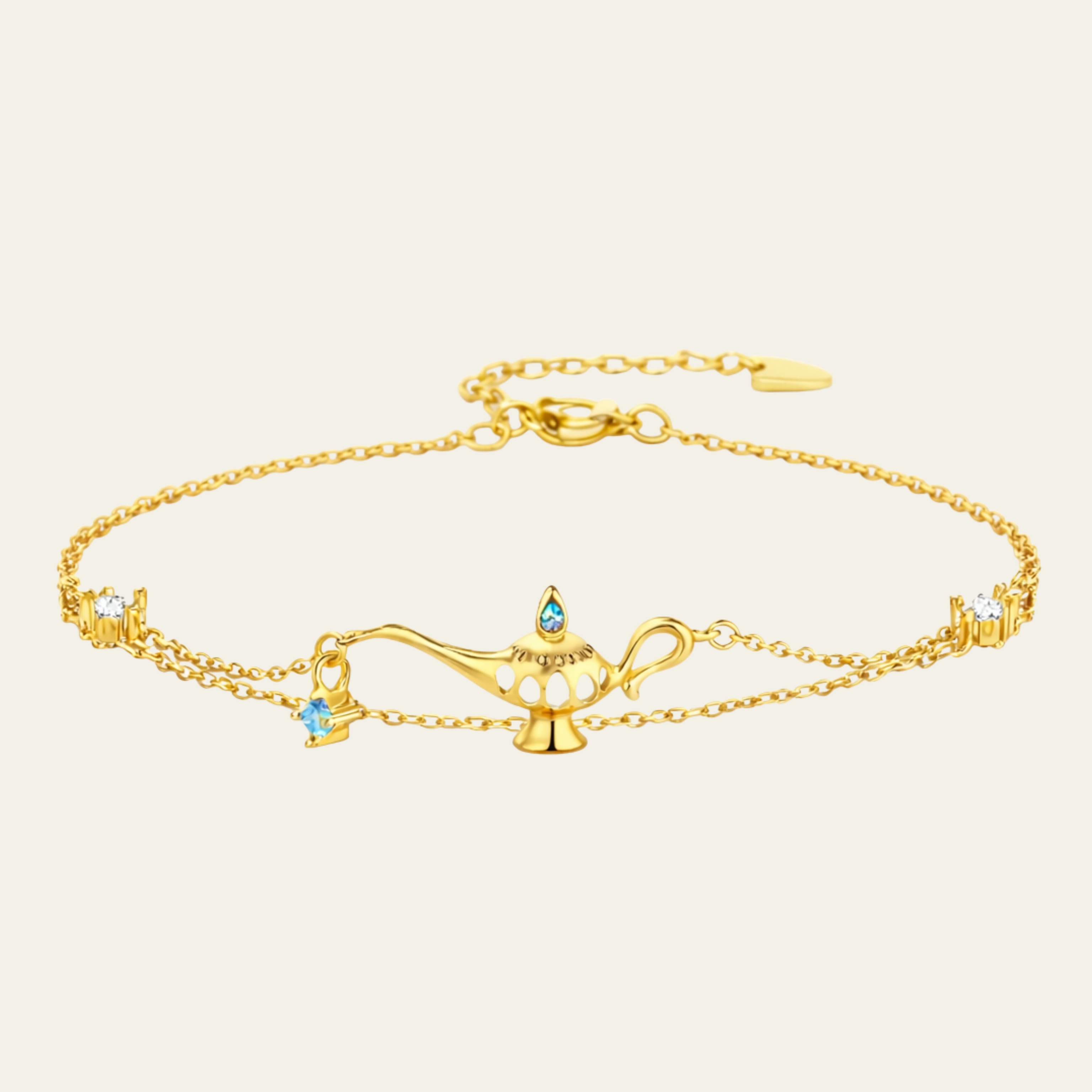 Sterling Silver Minimal Genie Lamp Bracelet