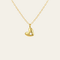Sterling Silver Minimal Heart Zircon Pendant Necklace