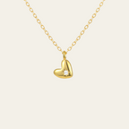 Sterling Silver Minimal Heart Zircon Pendant Necklace