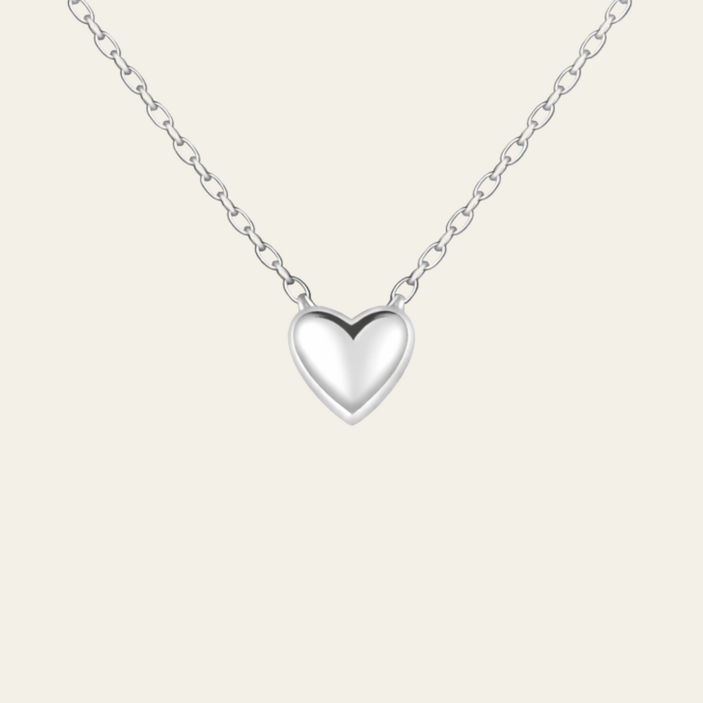 Sterling Silver Polished Heart Pendant Necklace
