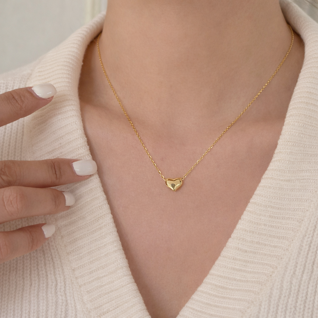 Sterling Silver Polished Heart Pendant Necklace