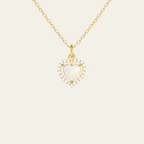 Sterling Silver Heart Zircon Pendant Necklace