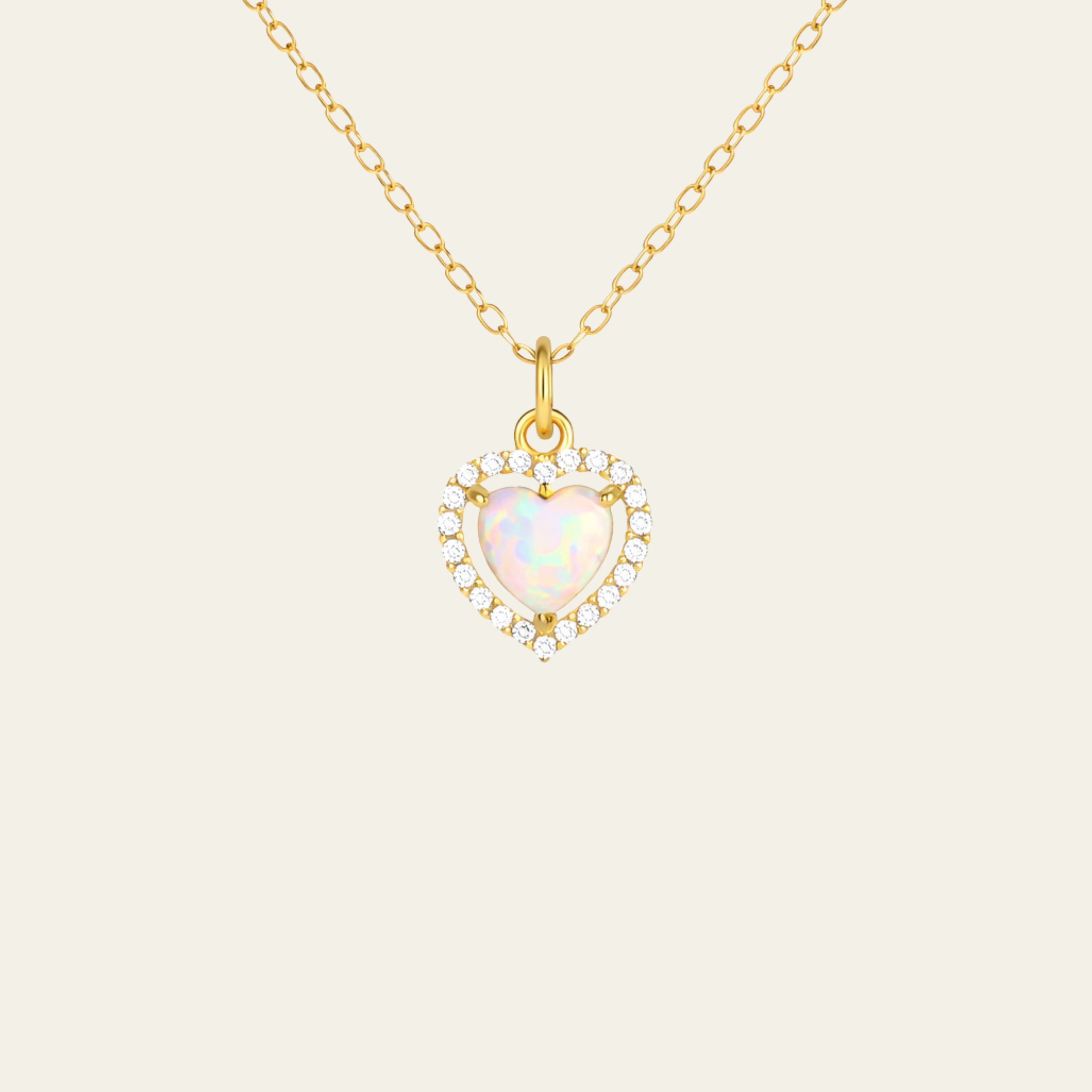 Sterling Silver Heart Zircon Pendant Necklace