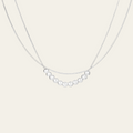 Sterling Silver Minimal Double Layer Pearl Necklace