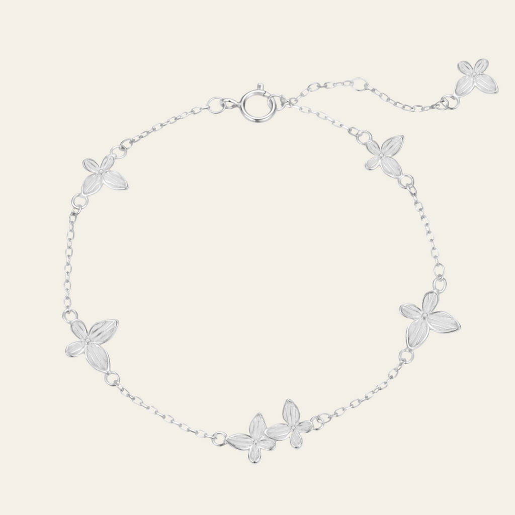 Sterling Silver Butterfly Chain Bracelet