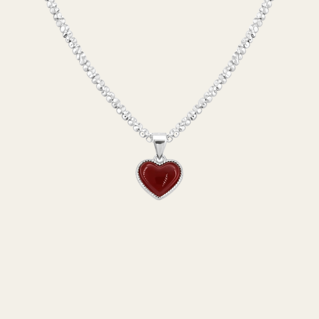 Double Sided Heart Pendant Necklace